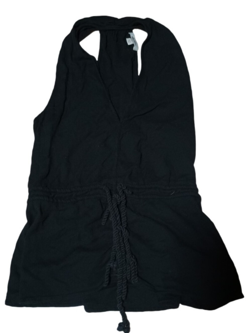 Ella Moss Black Halter Drawstring Bodysuit